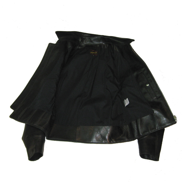 【MARUFUJI WEB SHOP】襟付シングルライダースジャケット RH003 black